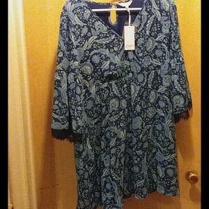 Candie's blue Floral size XL babydoll dress